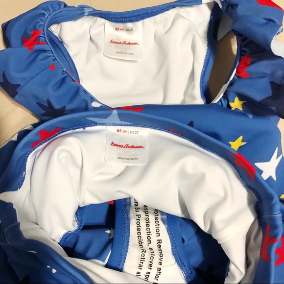 NWOT Hanna Andersson Star Pattern Tankini Bathing Suit Size 2T - Picture 5 of 6